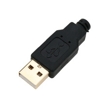 Cltgxdd-conector macho USB 2,0 chapado en oro, Conector de 4 pines, conector de Tipo De Soldadura, cable de carga de datos artesanal, accesorios 2024 - compra barato