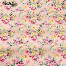 Booksew Cotton Poplin Fabric Home Decoration Sewing Art Work Decorations Pink Scrapbooking Pretty Rose Fat Quarter Meter Dress 2024 - buy cheap