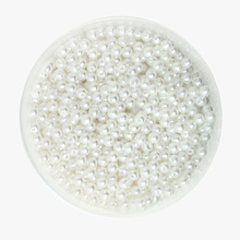 Plástico 2000 unids/lote color blanco redondos Cuentas 4mm diámetro venta al por mayor para CN-BSG01-01WH de joyería y collar DIY 2024 - compra barato