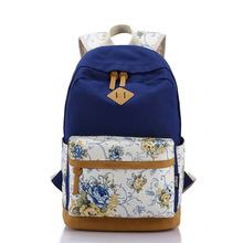 Augur, alta qualidade, couro fosco, vintage, mochila escolar, bolsa de laptop da menina, casual, impressão floral, mochila feminina 2024 - compre barato