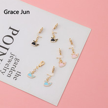 Korea Style Mini Small Cute Little Whale  Clip on Earrings No Pierced Fashion Girls Students Super Lovely Cuff Earrings 2019 New 2024 - buy cheap