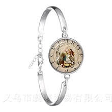 A Mad Tea Party Mad Hatter March Hare Fairy Tale Art Classic Bracelet Alice In Wonderland Silver Plated Chain Bangle 2024 - buy cheap