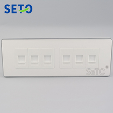SeTo 118 Type Six Ports RJ45 Cat5e Network Lan Outlet Wall Plate Keystone Faceplate 2024 - buy cheap