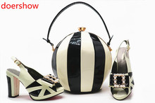 Doershow-zapatos recién llegados y Bolsa, zapatos de boda estilo africano y conjuntos de bolsas, zapatos africanos elegantes para mujer, conjunto de zapatos y bolsas para fiesta SMQ1-9 2024 - compra barato