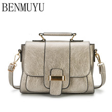 BENMUYU,Free shipping, new female bag leisure small bag PU belt decoration one shoulder  aslant bag Package cover type handbag 2024 - buy cheap