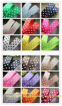 Free shipping 1" (25mm) Satin ribbon printed 3 dots Ribbon DIY hairbow accessories cake gift package material 18 colors' stock 2024 - buy cheap