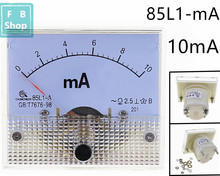 1PCS 85L1-mA 10mA AC White Plastic Shell Analog Panel AMP Meter Ammeter 2024 - buy cheap