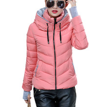 hooded plus size 2016 Korean long sleeve warm light down padded winter jacket women parkas for women winter coat women ZY1142 2024 - buy cheap