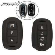 jingyuqin 30pcs Silicone Car Remote Key Cover For Hyundai i30 i35 i40 Azera Elantra Solaris Grandeur Ig Accent Santa Fe Fob Case 2024 - buy cheap