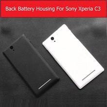 Black and white color Rear Battery door housing for Sony Xperia C3 S55T S55U D2533 back cover case with Power button + 1x film 2024 - buy cheap