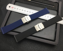 Top brand watchband Silicone Rubber Black dark Blue 24mm Bracelet For navitimer/avenger for Breitling strap watch band free tool 2024 - buy cheap