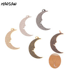 HAOSAW Choose Color/Micro Pave Charms/Smile Moon Pendant Necklace/Charm Necklace/Women Jewelry Making 2024 - buy cheap