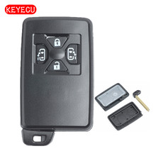 Keyecu-Reemplazo de tarjeta inteligente, carcasa de llave remota, Fob, 4 botones, para Toyota, carcasa de llave de coche 2024 - compra barato