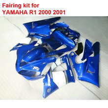 Motorcycle unpainted bodywork fairing kit for Yamaha YZFR1 2000 2001 blue white fairings set YZF R1 00 01 BA95 2024 - buy cheap