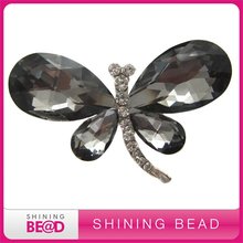 Free shipping+high quality+40*55mm+New charming butterfly pearl rhinestone brooch for wedding 2024 - buy cheap