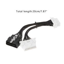 16 pin OBD2 OBD 2 OBDii Splitter Extension Cable one Male to Two Female Y Cable 2024 - buy cheap