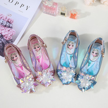 Новинка, обувь для девочек с кристаллами, детская обувь принцессы, детская обувь на высоком каблуке, детская обувь европейского размера 26-37 2024 - купить недорого
