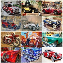 Diamond Embroidery Landscape 5D DIY Diamond Painting Classic Cars Full Square Mosaic Picture Of Rhinestone Home Decoration Gift 2024 - buy cheap