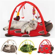 Игровая палатка Funnyt для кошек, многофункциональные гамаки для котят, складной коврик для кошек с шариками, игровой домик для кошек, игрушки 2024 - купить недорого