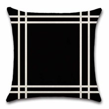 Black beige geometric pattern Cushion Cover Decoration Home sofa chair shop seat living room gift friend present pillowcase 2024 - buy cheap