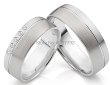 high end tailor made classic silver color sugical  titanium steel Wedding Bands sets for men and Women 2024 - buy cheap