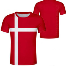 Camiseta con estampado personalizado para hombre y joven, camisa con foto dnk de Dinamarca, bandera nacional, Reino Danés, país, danmark dk, ropa informal para niño 2024 - compra barato