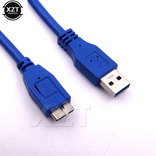 Сверхскоростной Кабель USB 3,0 Male A-Micro B для внешнего жесткого диска HDD 0,3 м 1 м, кабель для передачи данных, Проводной адаптер 2024 - купить недорого