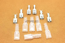 50 Sets 4.8mm Crimp Terminal Female Spade Connector + Insulation Sheath Case 2024 - buy cheap