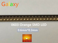 0603 оранжевый/Янтарный Smd/smt Led супер яркая лампа светодиоды 0603 smd led оранжевый 600-610nm/200 шт 2024 - купить недорого