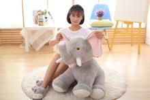 Elefante de peluche grande y encantador, juguete de elefante sentado, regalo de 60cm 2024 - compra barato