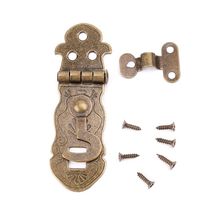 Bronze tinted wooden box alternating toggle lock box buckle carved book lock old metal clasp antique clasp lock 71mmx2.4mm 2024 - buy cheap