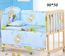 5pcs/set Baby Crib Bumper Cartoon Design 100% Cotton Baby Bedding Set Bumper Children's Bed Protector Room Decor  ZT19 2024 - buy cheap