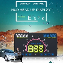 Carro de exibição hud 5.8 "head-up display aviso de aceleração obd2 carro hud veículo brisa e350 projetor digital velocímetro carro 2024 - compre barato