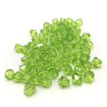 6mm 8mm 10mm Green Austria 5301 Faceted Bicone Crystal Acrylic Beads Loose Spacer Round Beads DIY Jewelry Making 2024 - buy cheap