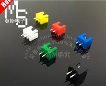 Free shipping Color connector  XH-2P 2.54mm male connector staight needle ,red, yellow, blue, green, black 50pcs/lot 2024 - buy cheap