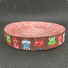 Zakka handmade accessories ribbon laciness Jacquard Ribbon with little monsters width 5/8" 1.6 CM  10yards/lot  ZERZEEMOOY 2024 - buy cheap