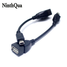 1pcs Micro USB Male Plug to USB 2.0 AF Female jack OTG Adapter Connector with Cable for Phone PC U disk 2024 - buy cheap