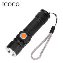 Bright 3 Modes XML T6 3800LM Built-in 18650 USB Rechargeable Flashlight Portable Lantern Waterproof Torch Zoomable Flash Light 2024 - buy cheap