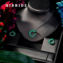 HIBRIDE Wedding Jewelry Sets ,Cubic Zircon Bridal Earrings Necklace sets,Promotion,Nickel Free, Factory price N-193 2024 - buy cheap