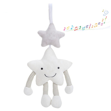 Cute Baby Toys White Five-Pointed Star Music Toy Wind Chime Hanging Soft Stroller Bed Hanging Bed Bell Plush Toy 2024 - buy cheap