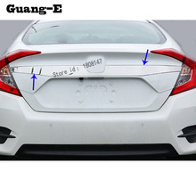 Car Sticker Styling Rear License Plate Door Trunk Tailgate Plate Trim Lamp Hoods 1pcs For Honda Civic 10th Sedan 2016 2017 2018 2024 - buy cheap