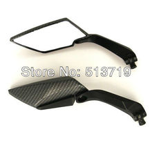 High Quality Diamond Carbon Fiber Black Motorcycle Rear View Side Mirror Motocycle Part 2024 - buy cheap
