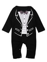 Комбинезон с длинным рукавом для новорожденных мальчиков джентльменов 2024 - купить недорого