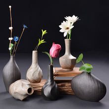 Creative vase Retro Coarse pottery Ceramic vases Tabletop Mini small flower vase Porcelain crafts wedding home decoration 2024 - buy cheap