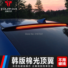 for hyundai elantra 2016-2018 spoiler LED ABS Plastic Gloss Black Color Rear Roof Spoiler Wing Trunk Lip Boot Cover Car Styling 2024 - buy cheap