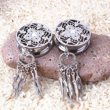 316L Stainless Steel Dream Catcher Dangle Screw Ear Plug Gauge Tunnel Body Ear Expander Stretcher  Piercing Jewelry 2024 - buy cheap