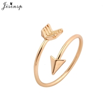 Jisensp anillos de moda de latón Pequeño anillo de flecha de oro lindo anillos de joyería de boda para mujeres regalo de Año nuevo anillo de dedo ajustable 2024 - compra barato