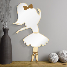 Espejo de pared decorativo para chica de Ballet, decoración de pared de bailarina del desierto, colgante para interiores, decoración del hogar, espejo de maquillaje, regalos para niños 2024 - compra barato