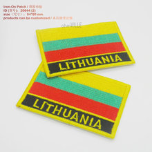 2016 New Iron On Patch of Country LITHUANIA Flag Full Embroidery for Embroidered Patches Custom Badge Applique Wholesale 20644 2024 - buy cheap