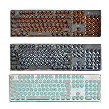 Steampunk Retro Keycap USB Wired Glowing Backlit Gaming Keyboard 104 Keys Keypad for Laptop Computer Promotion 2024 - buy cheap